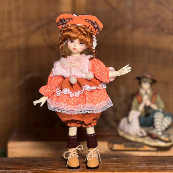 Orange Polka Dot Lace Outfit