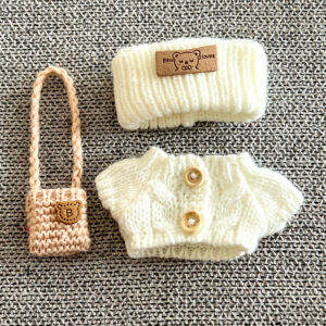 Cable Knit 3-Pc Set - Sweater+Cardigan+Scarf