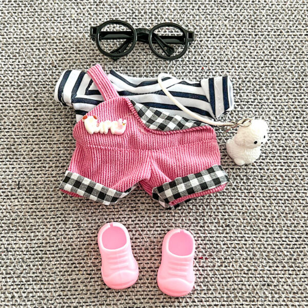 Pink-Toned Striped Denim Cute Outfit