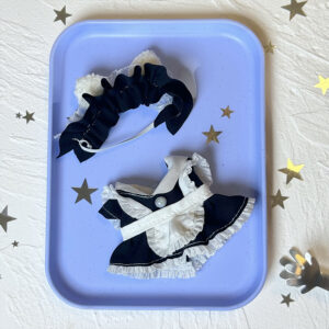Black & White Maid Outfit Set: Head Accessory + Skirt