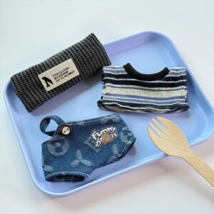 Denim Striped Energetic Outfit Set