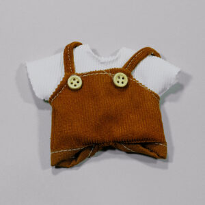 Khaki Basic Overalls Set: Shirt + Pants