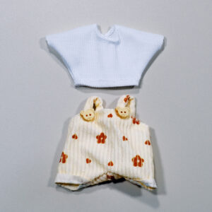 Bear Striped Overalls Set: Shirt + Pants