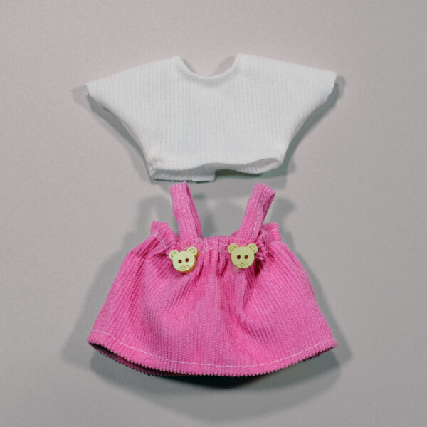 Pink Camisole Set: Shirt + Pink Bear Skirt - Image 2