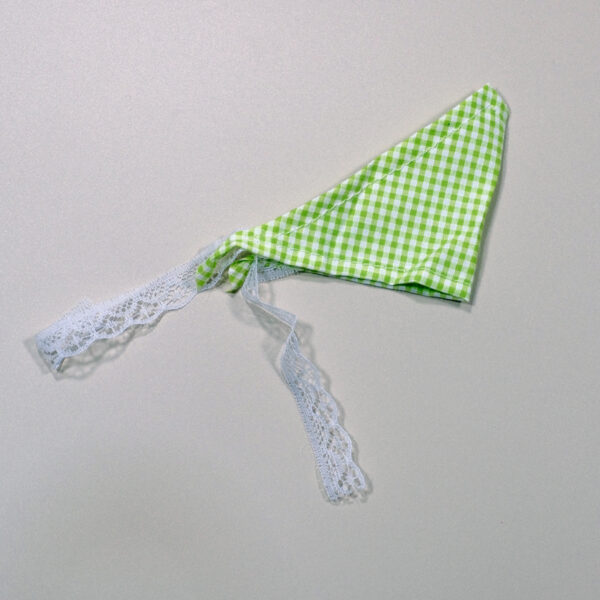 Small Floral Plaid Skirt Set: Shirt + Plaid Skirt + Head Accessory - Image 3