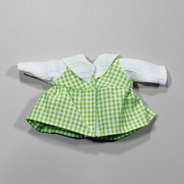 Small Floral Plaid Skirt Set: Shirt + Plaid Skirt + Head Accessory - Image 2