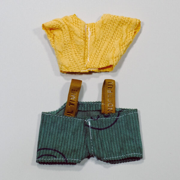 Honey Candy Set: Knit Top + Striped Overalls - Image 2