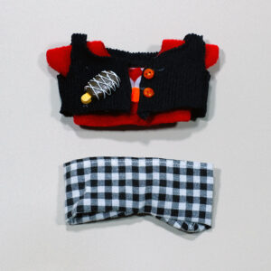 Cute Big-Eye 4-Piece Set: Cardigan + Shirt + Pants + Head Accessory