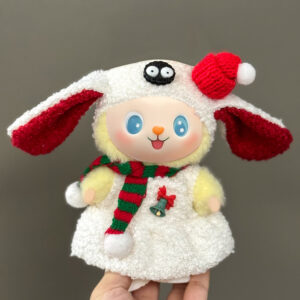 Christmas Outfit Set for 5-8" (13-20cm) Pointy-Ear Vinyl Dolls - Santa Dress & Accessories