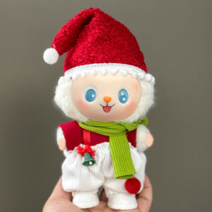 Christmas Bundle for 5-8" (13-20cm) Collectible Dolls - Knit Hat + Neck Warmer + Sweater + Bottoms！